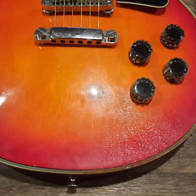 Harmony H-90 Single Cut Late 70s Lawwsuit Era Red Cherryburst image 3