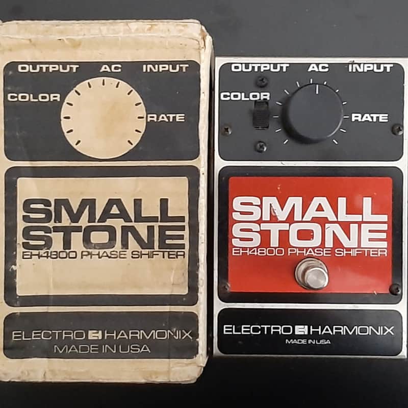1980 Boxed Vintage Electro-Harmonix Small Stone EH4800 Phase Shifter V3 1979 - 1982 - Black/Orange