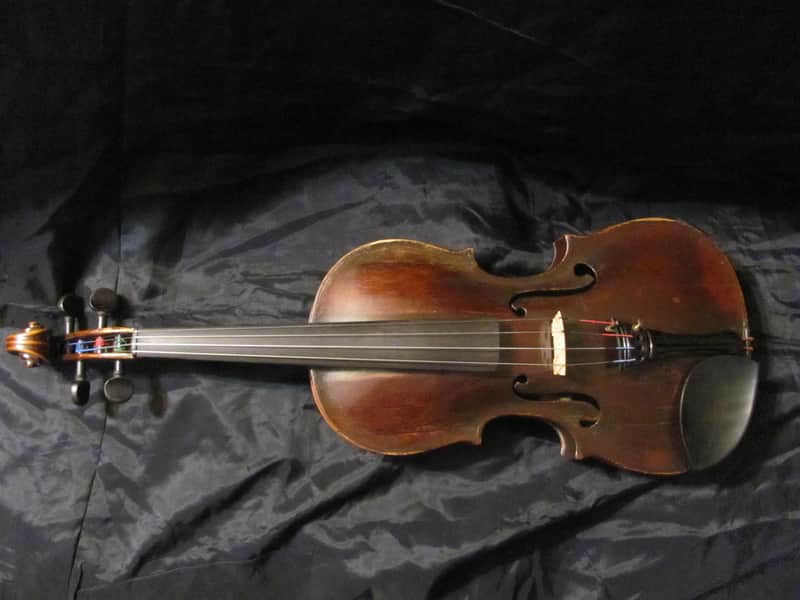 Violin Johannes Georgius Hellmer 1712 Prague w/August Gemunder 1884 Repair Label image 1