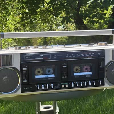 Sanyo WMR-D25 Rare Vintage Cassette Deck Boombox White Pearl Warranty image 10