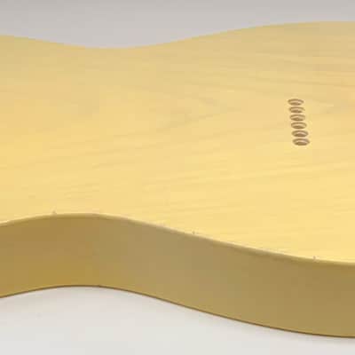 1 PIECE 4lbs BloomDoom Nitro Lacquer Aged Relic Blonde Double Humbucker T-Style Vintage Guitar Body image 11