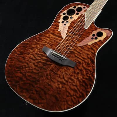 Ovation CE48P-TGE Celebrity Collection Elite Exotic Super Shallow 6-String Acoustic-Electric Guitar image 2