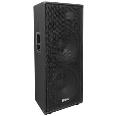 Pair of Dual 15" PA/DJ Speaker Cabinets with Titanium Horns Wheel Kit and Handle image 2