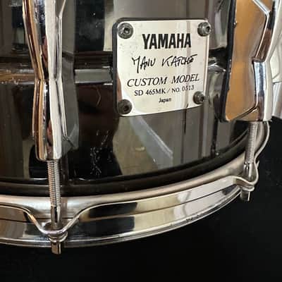 Yamaha 6.5x14 Manu Katche Signature Snare Drum 1990’s - Black Nickel image 2