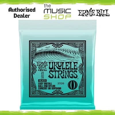 Ernie Ball Concert/Soprano Nylon Ball End Ukulele Strings, Black - 2326 image 1