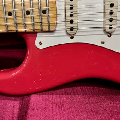 1956 Fender Stratocaster Masterbuilt By Dennis Galuszka Fiesta Red  Gold Hardware Journeyman Relic image 18