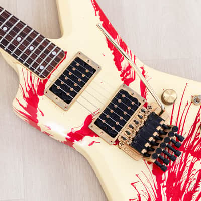 1984 Aria Pro II ZZ Custom Bloody White w/ Gold Hardware & Floyd, Japan Matsumoku image 7