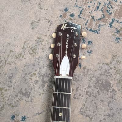 Harmony Rocket Single Cutaway Semi-Hollow Body Guitar - 1960s image 4