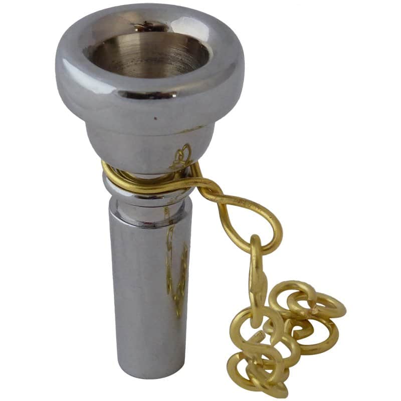 Bugle Plated Brass Mouthpiece With Chain image 1