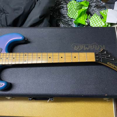 1986 Kramer Pacer Deluxe Rare Flip Flop blue with even rarer maple board! image 3