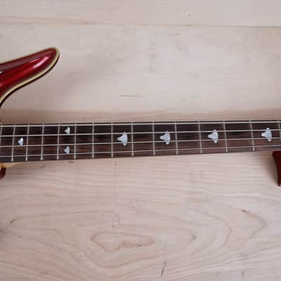 Teisco SPB-200 Spectrum Bass MIJ 2000 Metallic Red Short Scale 30' Japan w/ Bag image 5