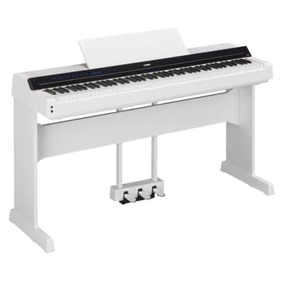 Yamaha P-S500WH Digital Piano with L-300WH Stand and LP-1WH Triple Pedal - White