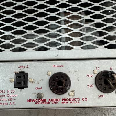 Vintage Newcomb H-25 25-Watt Tube PA Amplifier Head – Hollywood CA USA – 6SF5 Tubes image 9