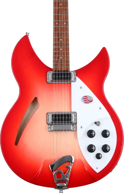 Rickenbacker 330 Semi-Hollow Electric Guitar, Rosewood Fingerboard, Fireglo image 1