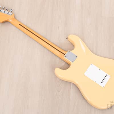 2001 Fender Yngwie Malmsteen Stratocaster ST71-140YM Yellow White, Near-Mint w/ Tweed Case & Hangtag, Japan image 13