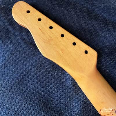 Guitar Mill T-Style Replacement Neck / 1 pc. Maple / Abalone Top Dots / Classic C / V.T. Satin / Closet Clean (#GIN-3896) image 7