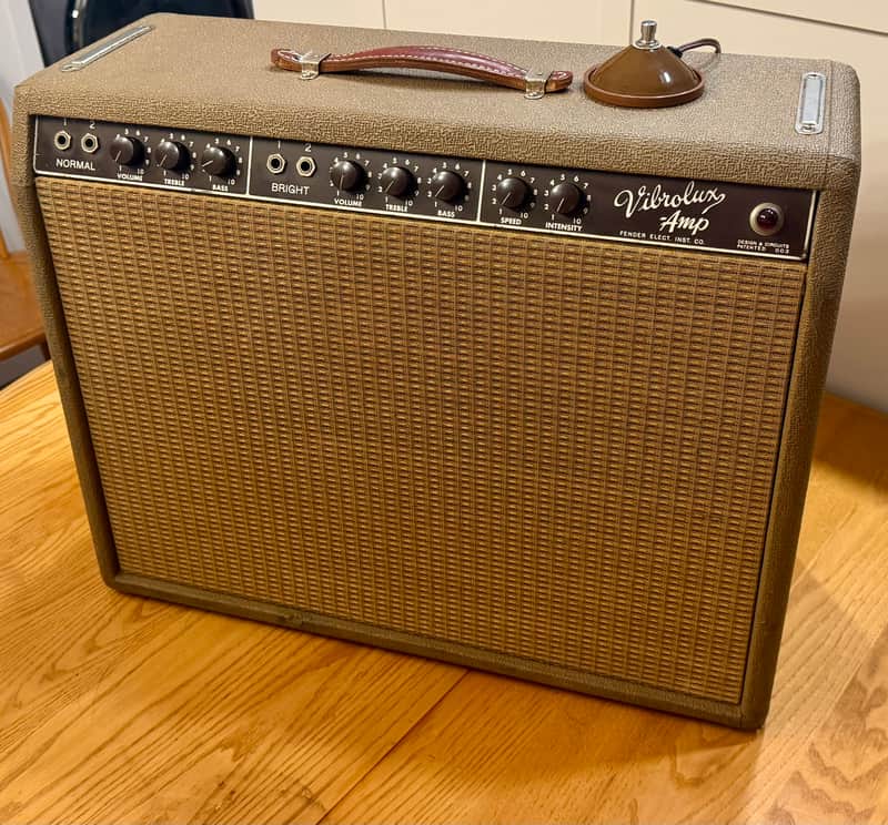 Fender 6G11 Vibrolux 1963 Brownface Guitar Combo Amplifier image 1
