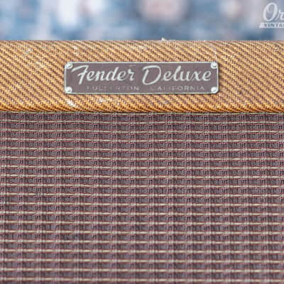 Tweed 1960 Fender Deluxe 5E3 Narrow Panel Amplifier with cover & original transformers image 2