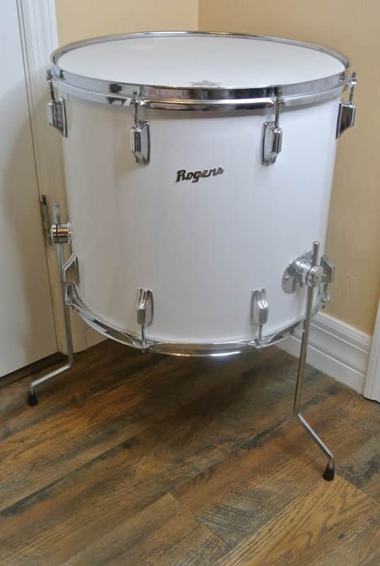 ADD this RARE Rogers USA 18" NEW ENGLAND WHITE FLOOR TOM to YOUR DRUM SET! RL943 image 1
