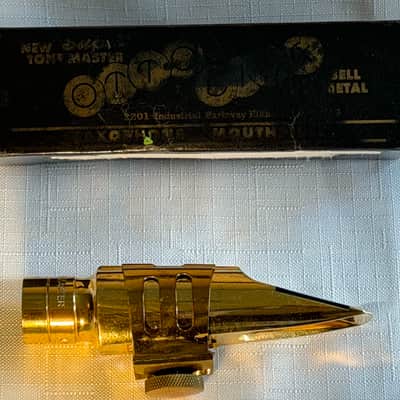 Otto Link OLM-404-5* NY Super Tone Master Metal Tenor Sax Mouthpiece -1990s- Gold image 1