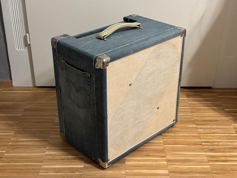 BOUTIQUE one-of-a-kind blue jeans 2x10" Combo Cabinet with Fender V1030 Speakers L@@K ! image 1