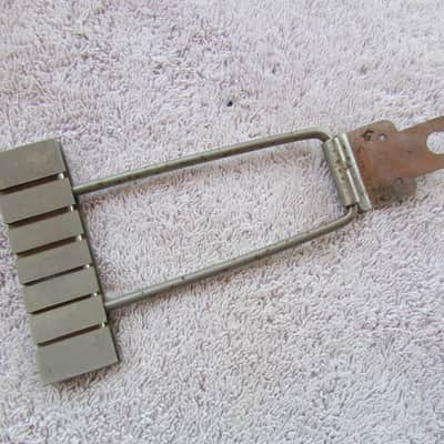 Vintage Heavy Duty Nickel Plated Trapeze Tailpiece Fits Gibson Gretsch & Many Others Cool Vintage Trapeze Tailpiece image 2