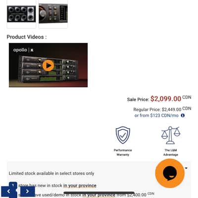 Universal Audio Apollo x6 Thunderbolt 3 Audio Interface 2018 - Present - Black image 2