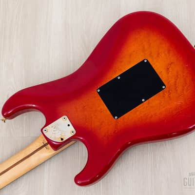 1988 Fender Pro Feel Stratocaster STR75 SSH Cherry Red Sunburst w/ Floyd Rose, Japan MIJ Fujigen image 15