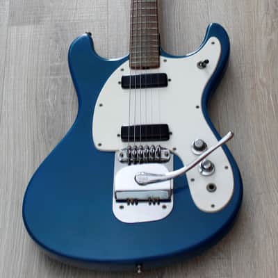 Mosrite Ventures II Slab Body Guitar Serial #B022 1965 Blue image 20