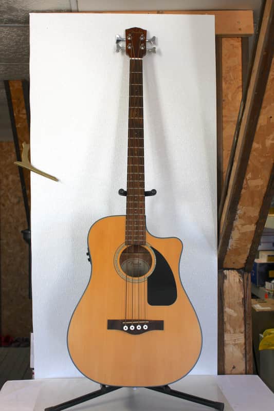 2014 Fender CB-100CE Acoustic Bass Guitar With Hard Shell Case Natural image 1