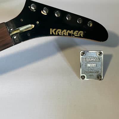 1985 Kramer USA Vanguard, Pacer, Baretta Banana Headstock R5 Guitar Neck Floyd Ready 22 Frets Scarf Joint & Matching Neckplate