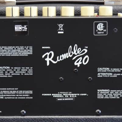 Fender Rumble 40 Bass Combo Amplifier – Used - Black Tolex image 6