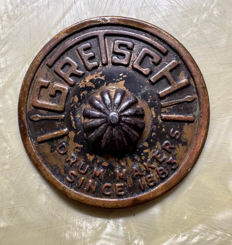 Gretsch Vintage 1960s Round Badge w/ Tack For Tom 14x14 or 8x12 Progressive Jazz or 9x13 or 16x16 Name Band image 1