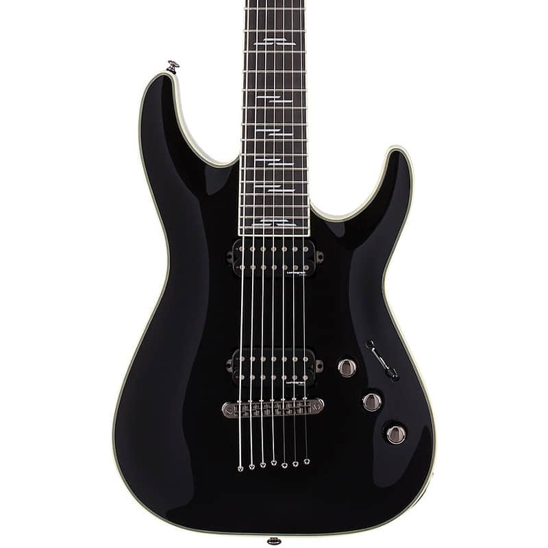 Schecter Guitar Research C-7 Blackjack 7-String Electric Guitar Regular Gloss Black image 1