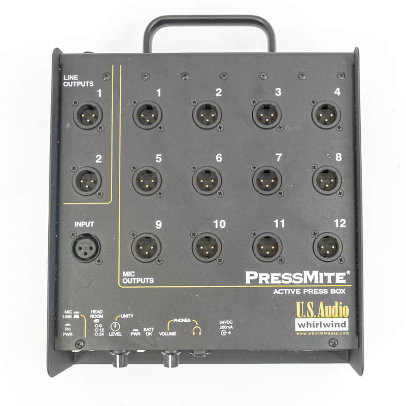 Whirlwind PressMite Active Press Box 12 Output Mic Distribution Box image 1