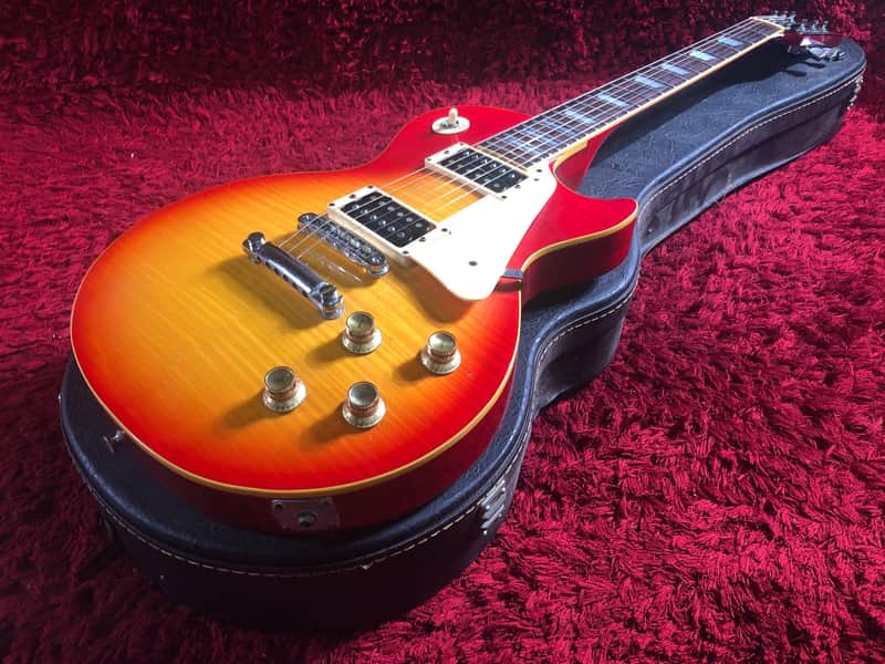 Electric Guitar Les Paul GRECO EG-500 Cherry Sunburst Hard Case Japan Vintage image 1
