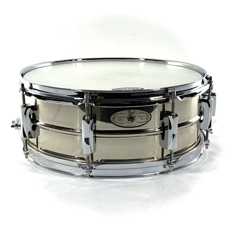 Used Pearl Sensitone Custom Alloy Metal Snare Drum 14X5.5 image 1