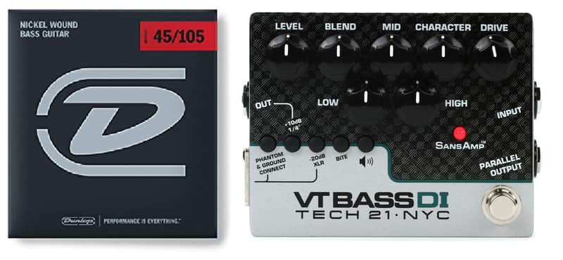Tech 21 NYC SansAmp VT Bass DI Pre-amp Pedal 100% Analog Circuitry Direct Box ( BASS STRINGS ) image 1