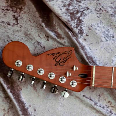 GB Liuteria build to order Traditional Strato walnut burl brown relic image 20