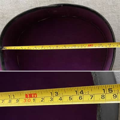 Vintage Geib Challenge Parlor Acoustic Guitar Case 1930's Faux Gator / Purple Interior Chicago USA image 9