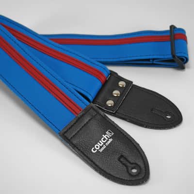 Couch Sky Blue and Red Racer X Guitar Strap image 1