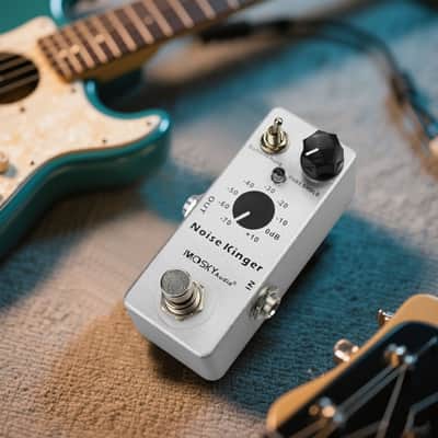 MOSKYaudio Noise Gate Pedal Noise Kinger Guitar Effect Pedal 2 Modes Hard/Soft for Electric Guitar and Bass True Bypass Aluminum image 2