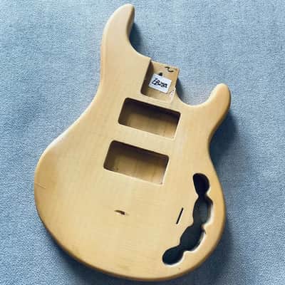 Tiger Maple Top Basswood 4 String Stingray Style Bass Body image 1