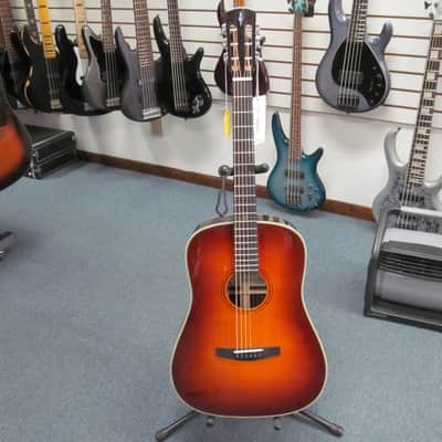 Alvarez LDR70e Herringbone Sunset Laureate Series Dreadnought 12-fret Acoustic-electric Guitar - Sunset image 4