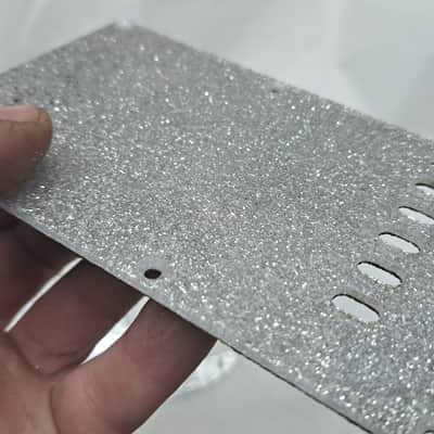 Platinum Silver Sparkle Glitter HXS HS pickguard + trem cover set Fits Fender Strat Stratocaster image 18