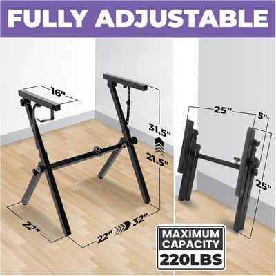 Foldable Piano Keyboard Stand Adjustable Digital Piano Stand Electric Piano Stand - Portable Heavy Duty Music Stand for Kids, Adults - Sturdy Musical Keyboard Stand image 2