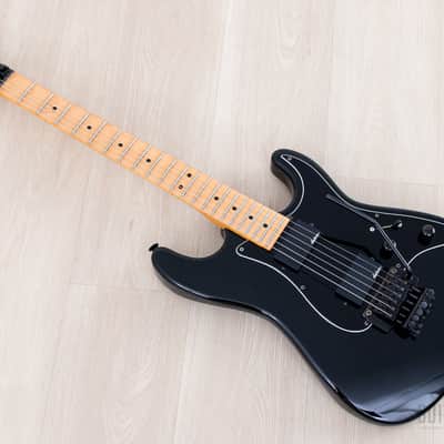 1988 Charvel by Jackson 1A2H Superstrat Black HH w/ Locking Tremolo, Japan image 12