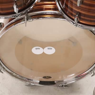 Pearl Tiger Eye Pearl 4pc Drum Kit Set 22/16/13/12" Vintage 1970's MIJ image 12