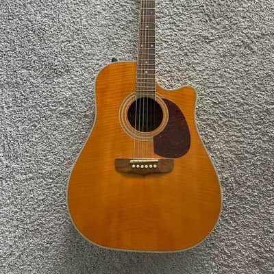 Fender La Brea California Series Flame Maple Vintage Acoustic Electric Guitar image 1