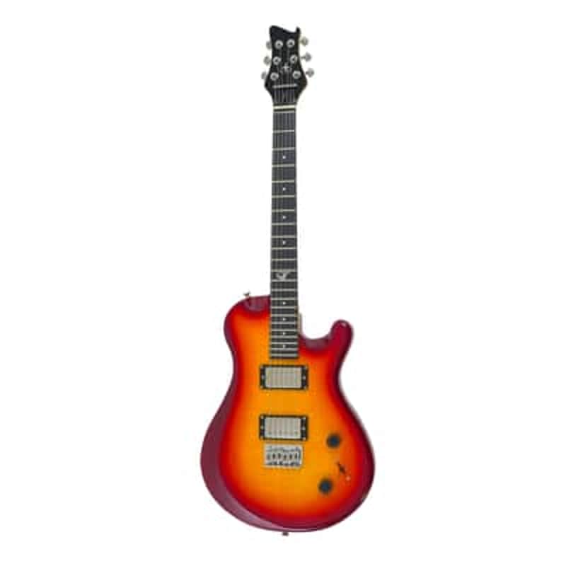 Journey Instruments OE990CB Solid Poplar Flamed Maple Top Overhead 6-String Electric Travel Guitar w/Gig Bag image 1